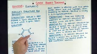 XII Organic Chemistry quotKekules Structure of Benzenequot Lecture 3 [upl. by Varian]