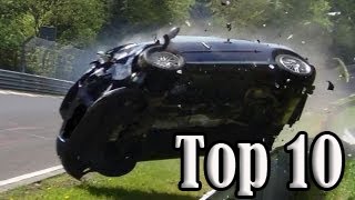 Top 10 of Hardest Crashes on Nürburgring Nordschleife [upl. by Elspet379]