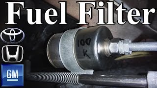 How to change a Fuel Filter GM Honda Toyota Style [upl. by Eltsirhc]