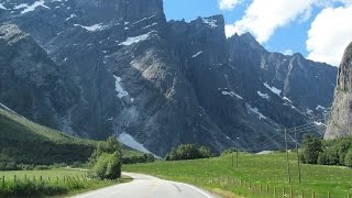 Norway E136 through Romsdalen Rauma Valley [upl. by Yramanna]