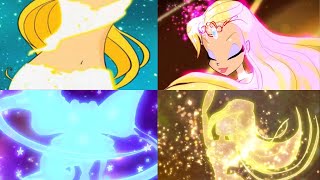 Winx Club  Stella All Transformations [upl. by Hsekar]