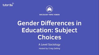 Education Gender and Subject Selection [upl. by Heller]