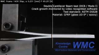 Interlaminar fracture toughness test DCBMode I [upl. by Aseretairam]