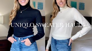 Uniqlo Cashmere amp Merino Wool Sweater Review Black Friday Haul  Tawny Alessandra [upl. by Berey757]