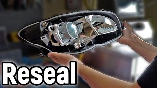 How To RESEAL Custom Headlights [upl. by Wanonah148]