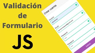 Validación de Formulario con JavaScript paso a paso  JavaForm Validation [upl. by Etyam]