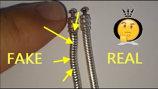 Pandora bracelet real vs fake How to spot counterfeit Pandora bracelet and necklaces [upl. by Norag]