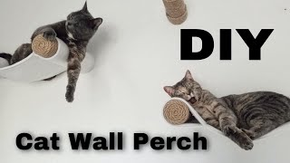 DIY Cat Wall PerchHammockShelf  Easy Step by Step Tutorial [upl. by Nalced308]