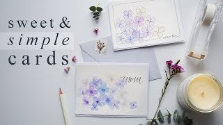 Beautiful 15 Minute Watercolor Greeting Cards [upl. by Aneleve]