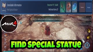 HOW TO FIND SPECIAL STATUE REQUEST MISSION  MIR4 [upl. by Ahsitil]