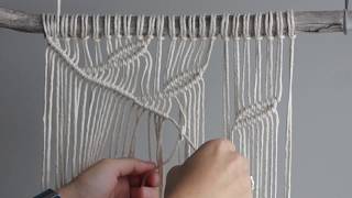 DIY Macrame Tutorial Macrame Wall Hanging Leaf Pattern [upl. by Jenkins]