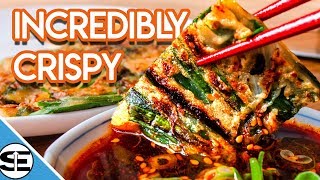 How To Make Korean Pancake Crispy [upl. by Egamlat544]