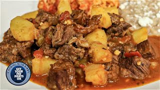 Carne Guisada con papas  Mexican Beef Stew  Mexican Food [upl. by Nuahsad]