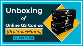 Unboxing of Online GS Course PrelimsMains by Drishti IAS [upl. by Georges]