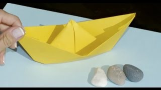 Cómo hacer un barco de papel  Manualidades para niños [upl. by Arihsaj455]