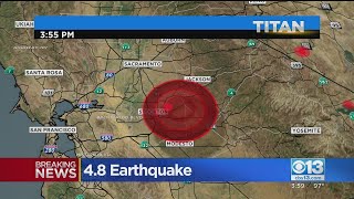 Earthquakes Measuring 59 and 48 Shake Northern California [upl. by Ahsitram]