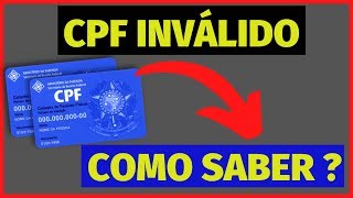 COMO SABER SE MEU CPF ESTÁ INVÁLIDO [upl. by Tecil]