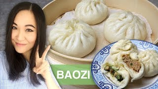 REZEPT Baozi  gedämpfte gefüllte asiatische Teigtaschen  Dim Sum  original chinesisch [upl. by Edsel]