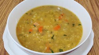 طريقة تحضير شوربة العدس المجروش العدس الاحمر Best red lentil soup recipe [upl. by Swaine]