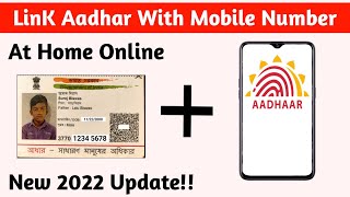 How To Link Mobile Number To Aadhar Card Online Without Appointment 2022  Creative Villager [upl. by Cleopatra]