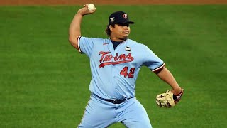 Willians Astudillo pitches a scoreless inning while throwing 46 MPH [upl. by Narmi]