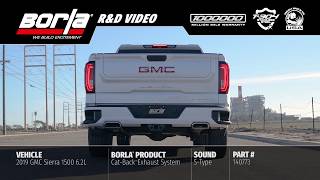 Borla Exhaust Sounds for the 20192023 Chevy SilveradoGMC Sierra 1500 62L SType Exhaust [upl. by Grory445]