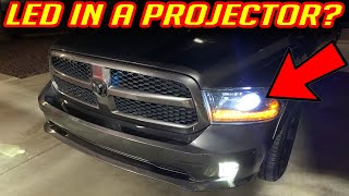 IS IT WORTH PUTTING LED BULBS IN PROJECTOR HEADLIGHTS   MUST SEE [upl. by Lennahs]