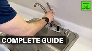 How To Install A New Delta Kitchen Faucet Including Removal [upl. by Lune439]