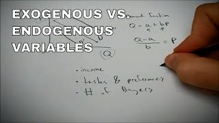 The difference between endogenous and exogenous varaibles [upl. by Atnas]