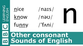 English Pronunciation 👄 Consonant  n  nice funny amp son [upl. by Gronseth329]