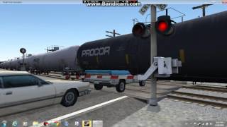 Union Pacific Frieght Train Crossing Country Crossing In Run8 Train Simulator [upl. by Haik541]