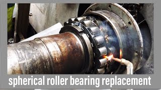 How to remove bearing How to install a Bearing Spherical roller bearing changing a bearing [upl. by Herve34]