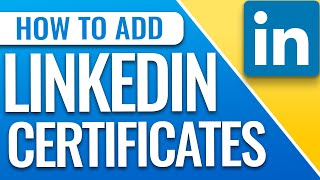 How To Add Certifications In LinkedIn [upl. by Eadnus988]