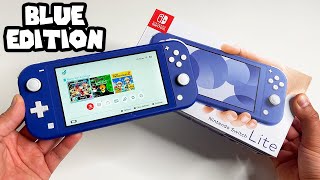 NEW Blue Edition Nintendo Switch Lite  Unboxing and Review [upl. by Tyson]