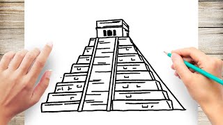 How to Draw Aztec Temple [upl. by Bickart258]