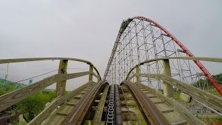 Thunderhawk Wooden Roller Coaster POV 60 FPS Dorney Park PA [upl. by Maitland]