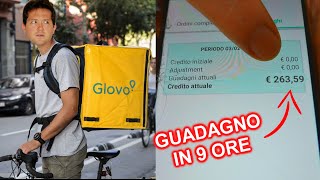 LAVORO con GLOVO una SETTIMANA quanto si guadagna [upl. by Harlene516]