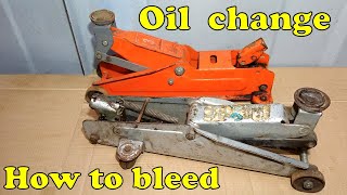 How to fill and bleed a hydraulic floor jack [upl. by Ttenyl]