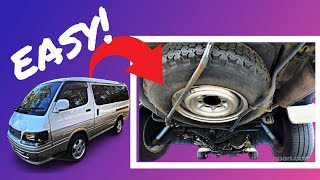 Toyota UnderSlung Spare Wheel Removal amp Tips [upl. by Yates797]