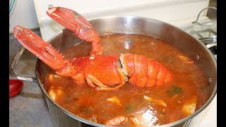 Caldo de Langosta con Camarones Estilo8a [upl. by Vachill]