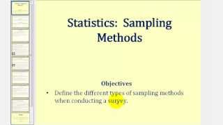 Statistics Sampling Methods [upl. by Lalittah768]