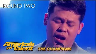 Marcelito Pomoy Philippines Winner SHOCKS America on AGT Champions [upl. by Medor420]