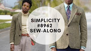 SEWALONG SIMPLICITY 8962 MENS SUIT JACKET [upl. by Waugh]