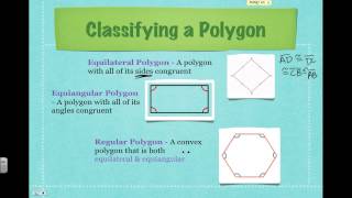 Lesson 16 Geometry  Classifying Polygons [upl. by Lemmie392]