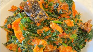 SIMPLE NIGERIA SPINACH SOUP EFO RIRO [upl. by Regan133]