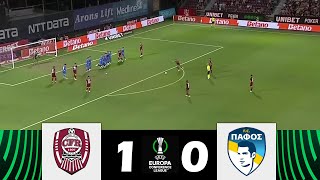 CFR Cluj vs Pafos 10  Playoff din UEFA Conference League 202425  Repere meciuri [upl. by Lovmilla]