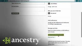 How to Download Your Tree from Ancestrycom  Ancestry [upl. by Yeliw]