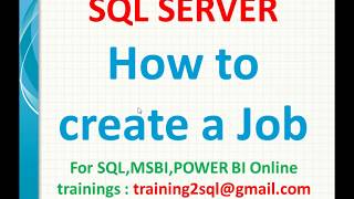 How to Create Job in SQL Server  Schedule job in SQL Server  Sql Interview Questions [upl. by Ilona]