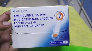 Loceryl Nail Lacquer Amorolfine 5 Wv  Loceryl 25ml For Nail infection Loceryl Nail lacquer use [upl. by Edijabab28]