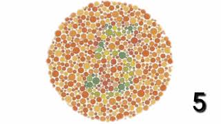 اختبار عمي الالوان وقوة النظر Test for colour blindness [upl. by Eatnad]